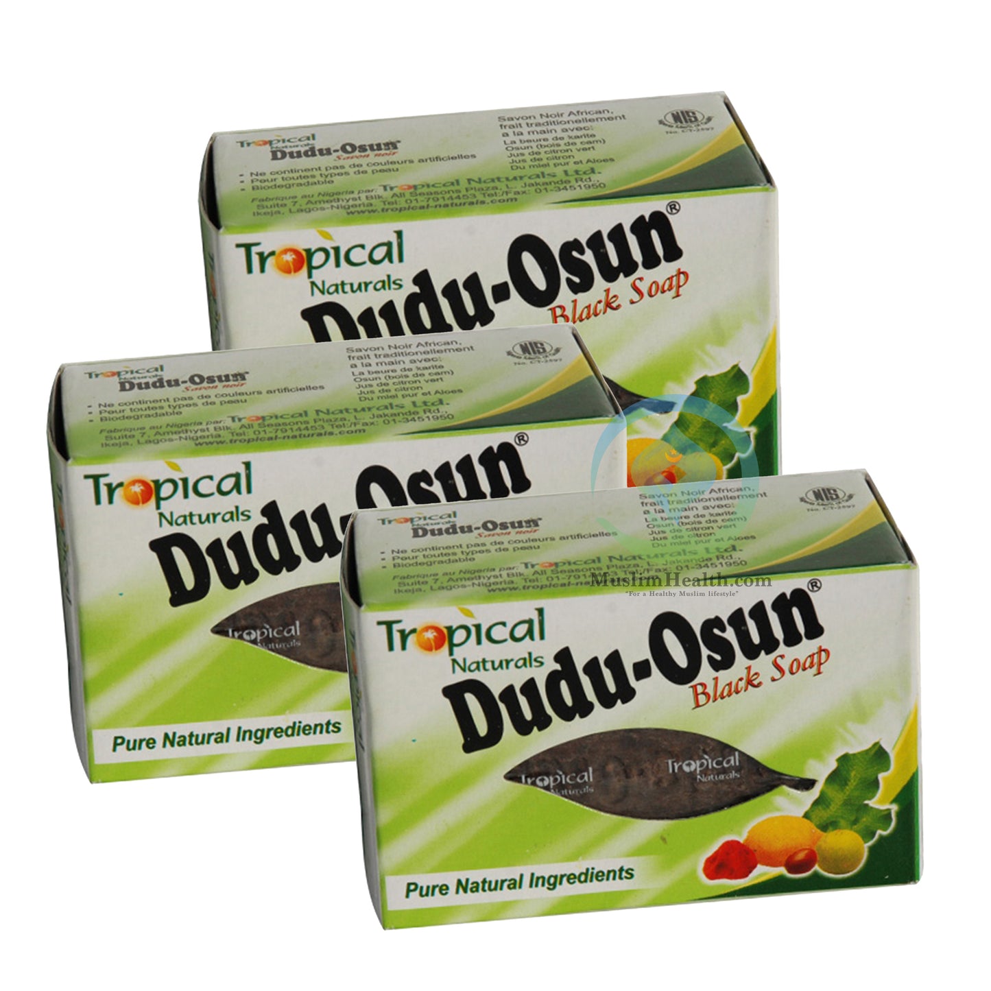 Sabun Hitam Dudu-Osun Asli Afrika Asli yang diimport (3 pcs)