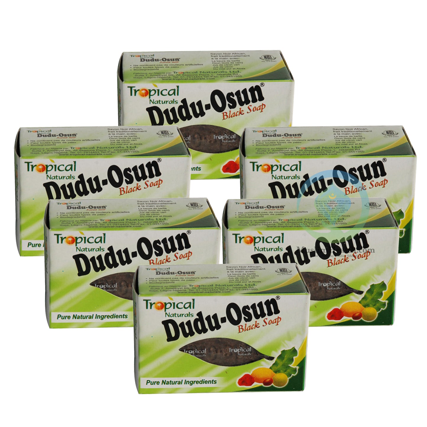 Sabun Hitam Dudu-Osun Asli Afrika Asli yang diimport (6 pcs)