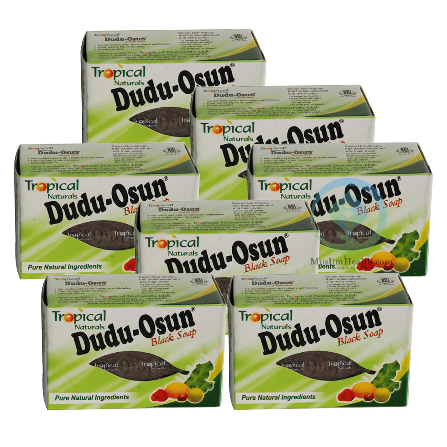 Sabun Hitam Dudu-Osun Asli Afrika Asli yang diimport (7 pcs)