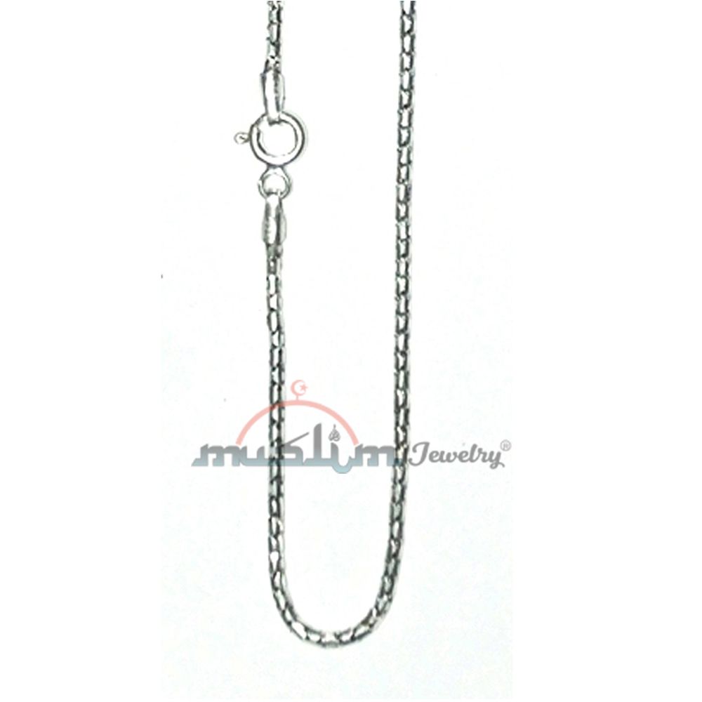 High Quality Sterling Silver 17-inch Sterling Silver Rounded Box Chain