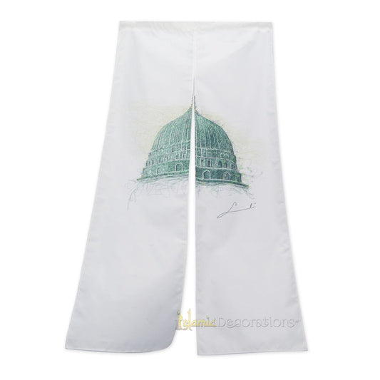 Islamic Ka’bah Masjid Nabawi Door Cover Muslim Home Decoration Original Artwork By Ustadh Haeri Nurdi – 33×65 inches (85x165cm)
