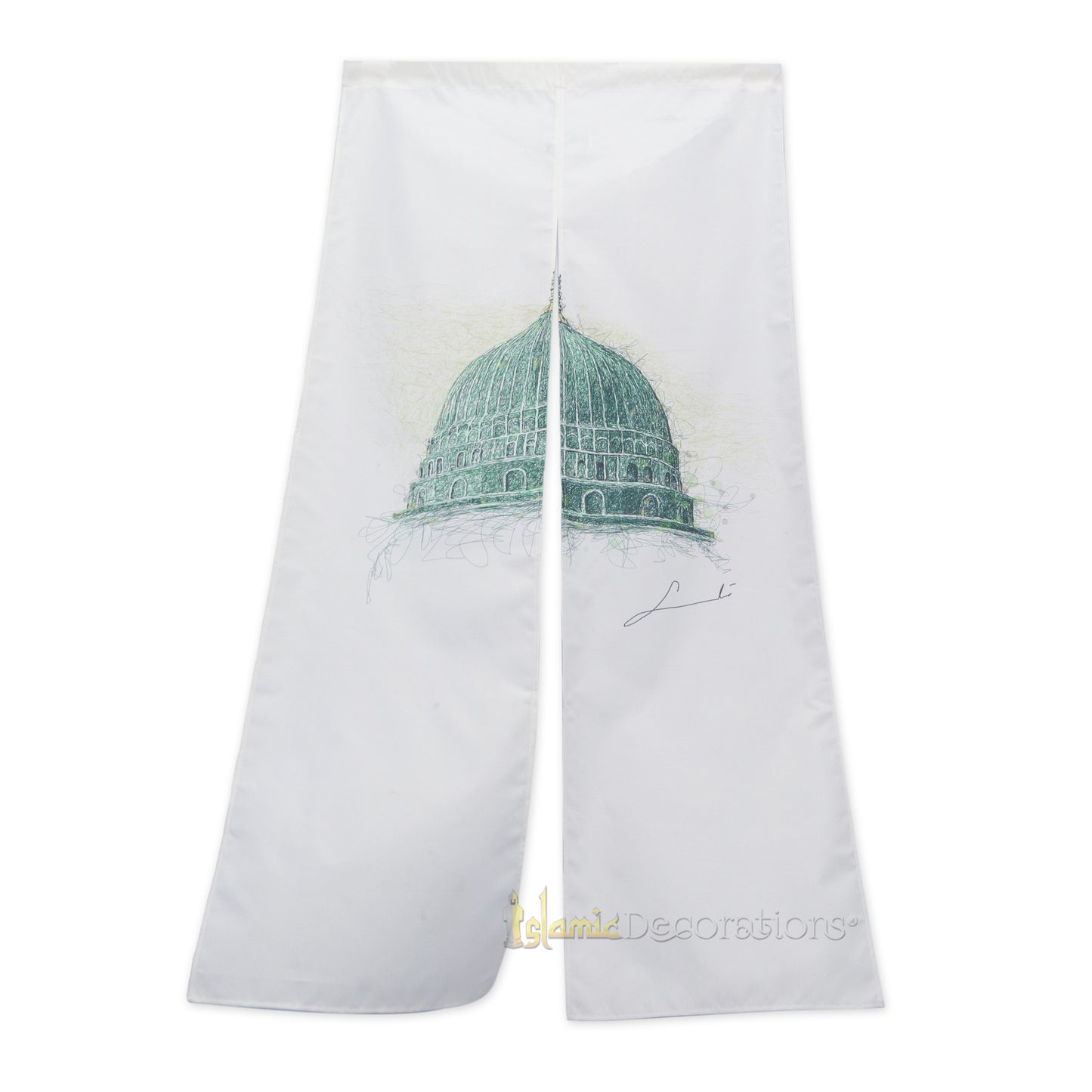 Islamic Ka’bah Masjid Nabawi Door Cover Muslim Home Decoration Original Artwork By Ustadh Haeri Nurdi - 33x65 inches (85x165cm)