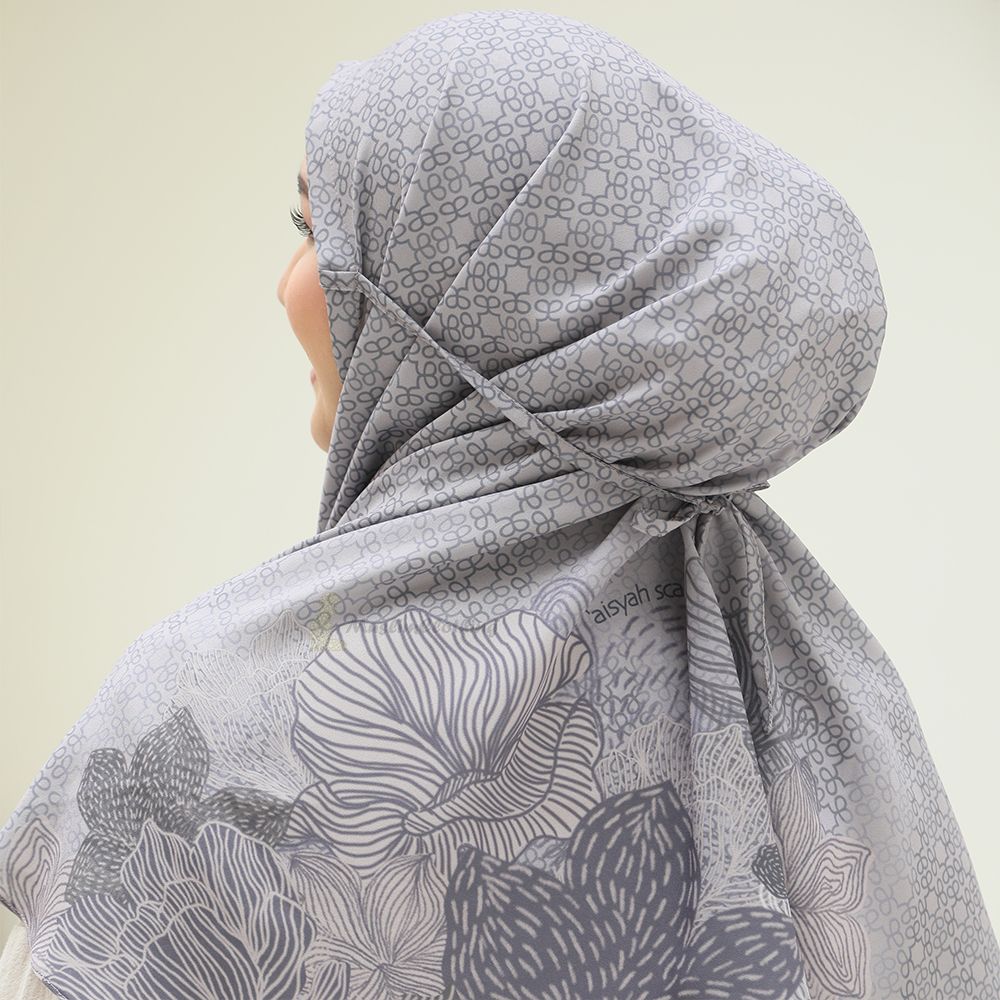 Aisyah Scarves® Bergo Poppy Gray