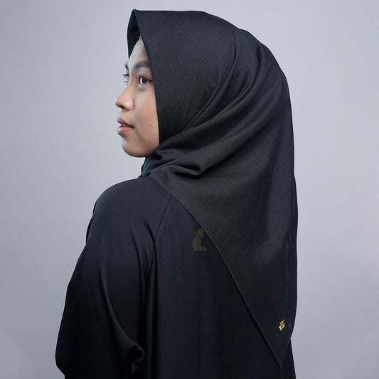 Aisyah Scarves® Black Basic Series Titanium Voal Scarf Hijab