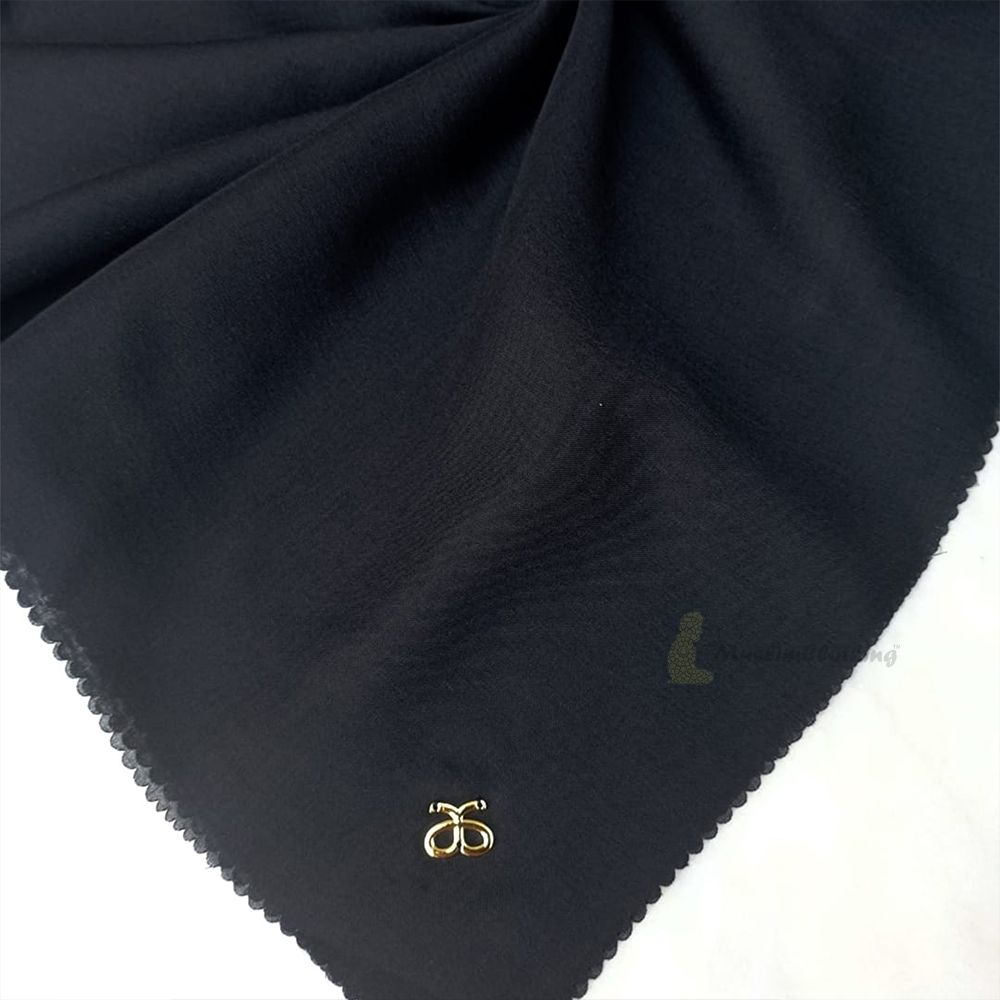 Aisyah Scarves® Black Basic Series Titanium Voal Scarf Hijab