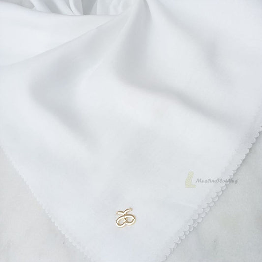 Aisyah Scarves® White Basic Series Titanium Voal Scarf Hijab