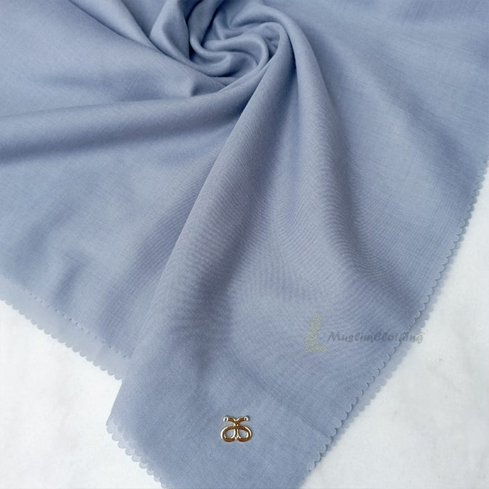 Syal Hijab Voal Titanium Seri Dasar Abu-abu dari Aisyah Scarves®