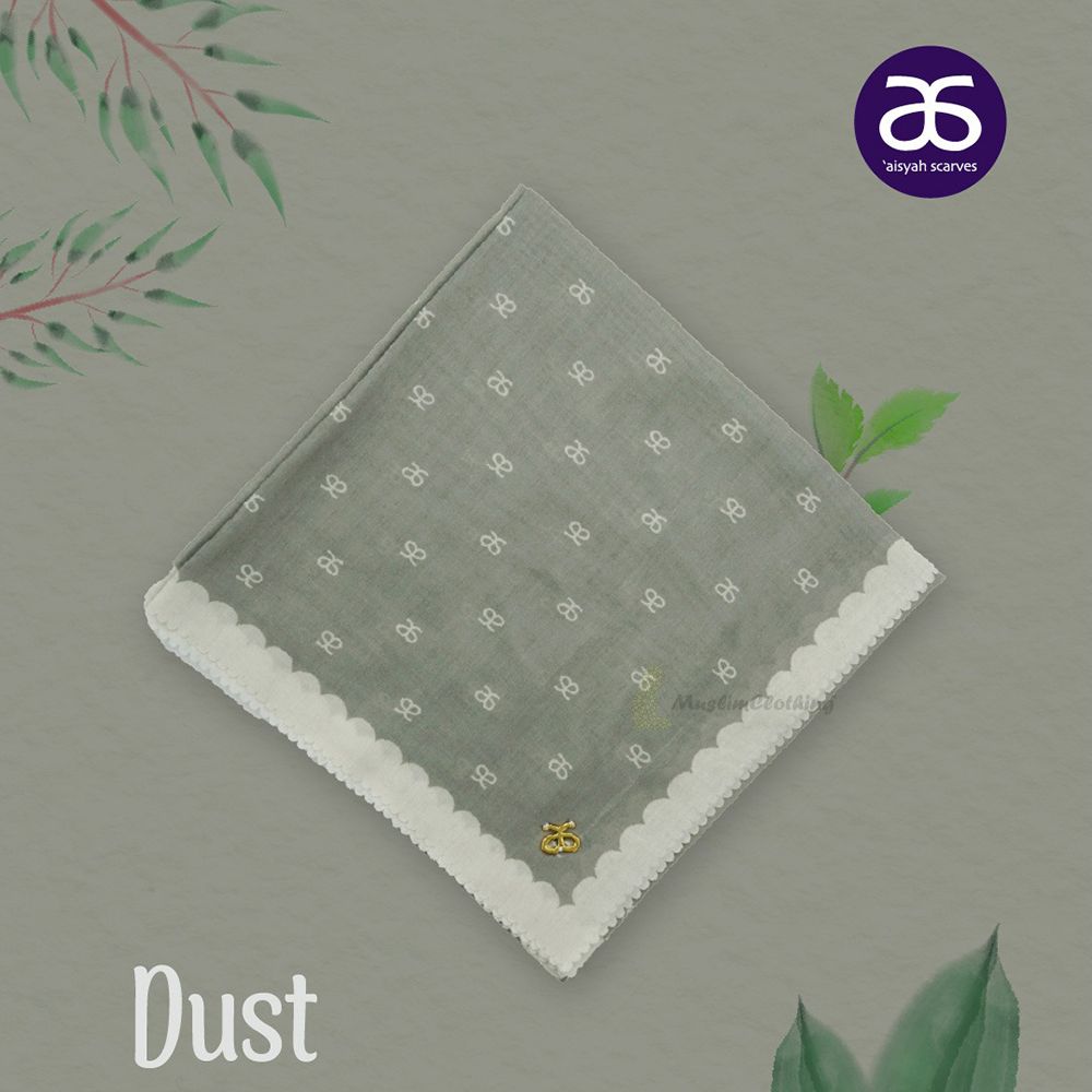 Aisyah Scarves® Dust Monogram Series Ultrafine Voal Scarf Hijab