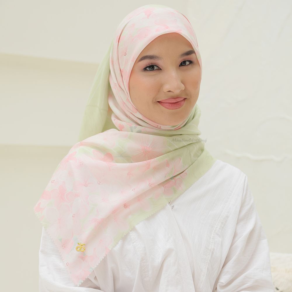 Aisyah Scarves® Green Nuruu Series Ultrafine Voal Scarf Hijab