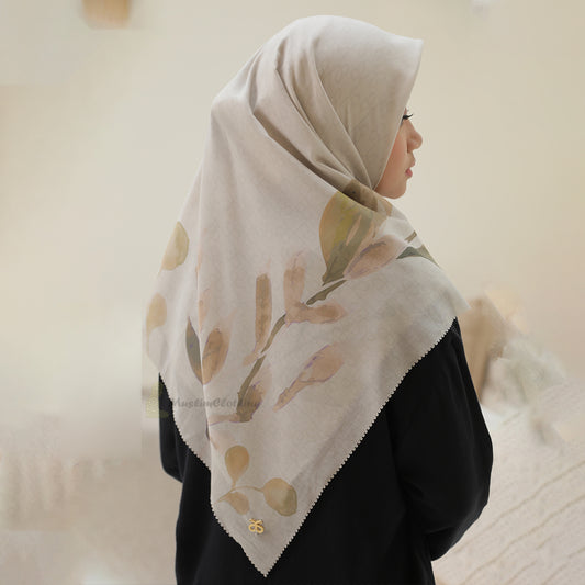 Aisyah Scarves® Cream Aranya Series Ultrafine Voal Scarf Hijab