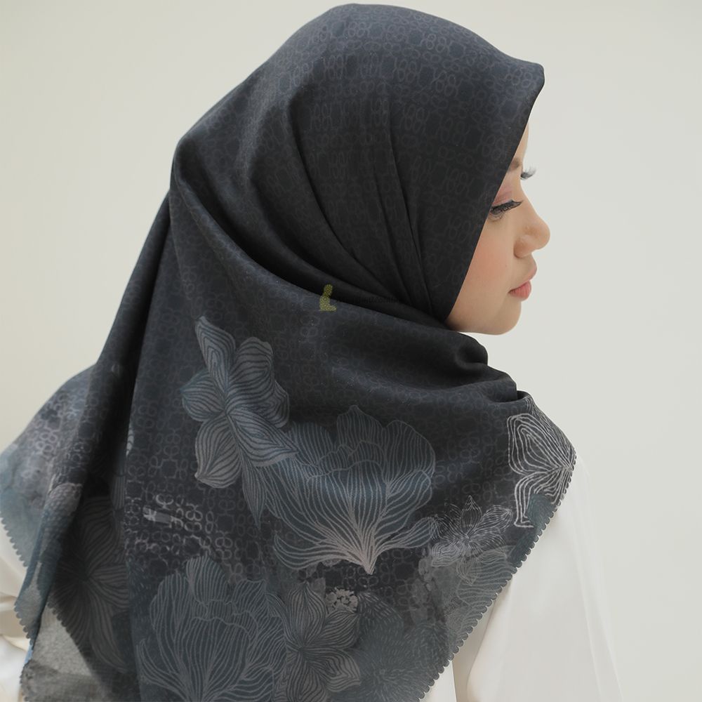 Aisyah Scarves® Black Poppy Series Scarf Hijab