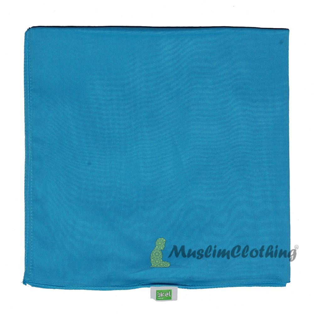 Baby Blue Borderless Chiffon Scarf Hijab Shawl Islamic Headwear
