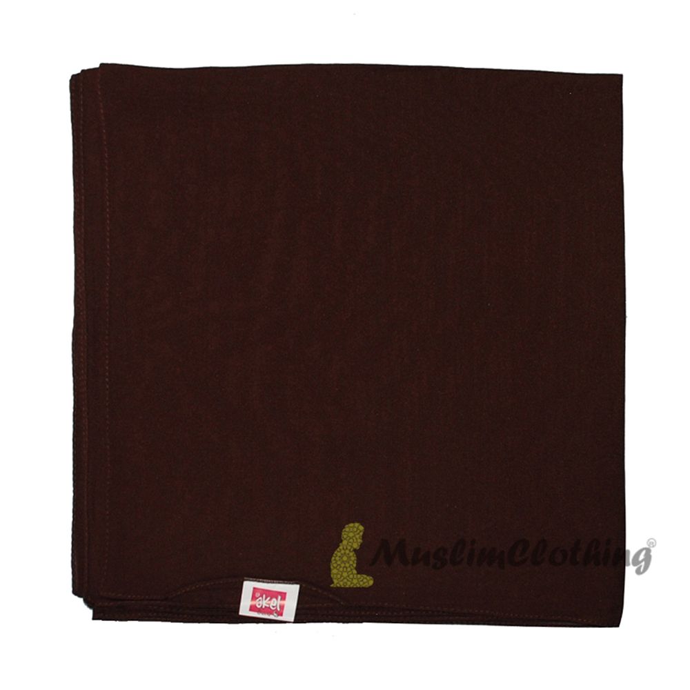 Dark Brown Borderless Chiffon Scarf Hijab Shawl Islamic Headwear