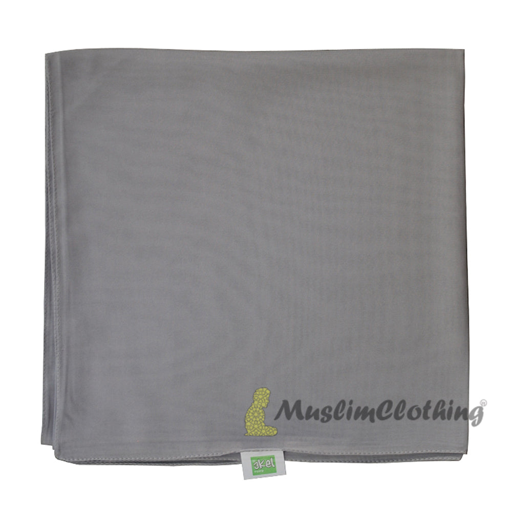 Dark Gray Borderless Chiffon Scarf Hijab Shawl Islamic Headwear
