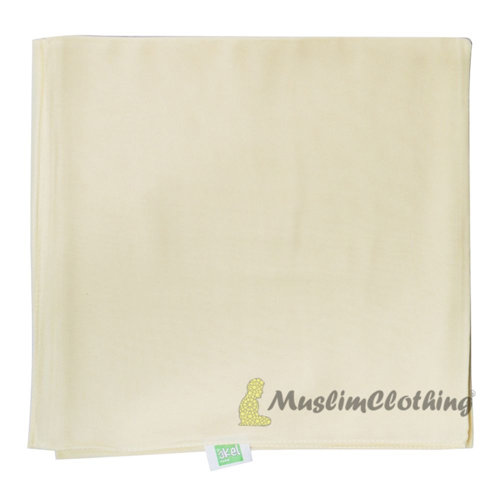 Light Cream Borderless Chiffon Scarf Hijab Shawl Islamic Headwear
