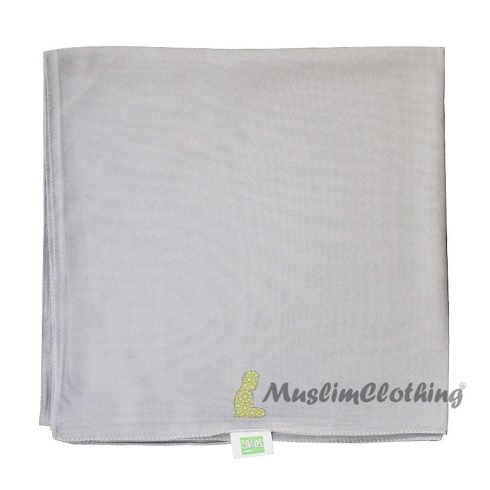 Light Gray Borderless Chiffon Scarf Hijab Shawl Islamic Headwear