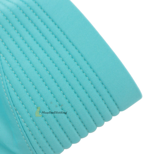 Hijab Instan Mudah Dipakai Warna Pastel Turquoise - Visser Empuk Sepanjang Bahu Muslimah Khimar Mudah