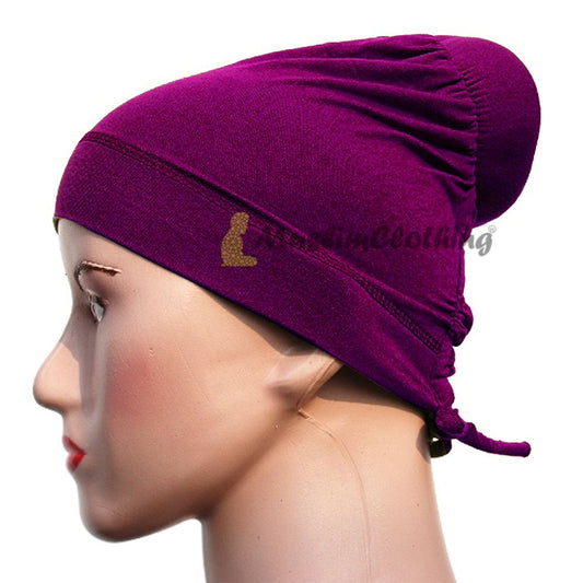 Dark Purple One-Sized Soft Polyester Hair Bun Underscarf