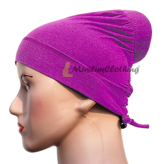 Purple One-Sized Soft Polyester Hair Bun Underscarf