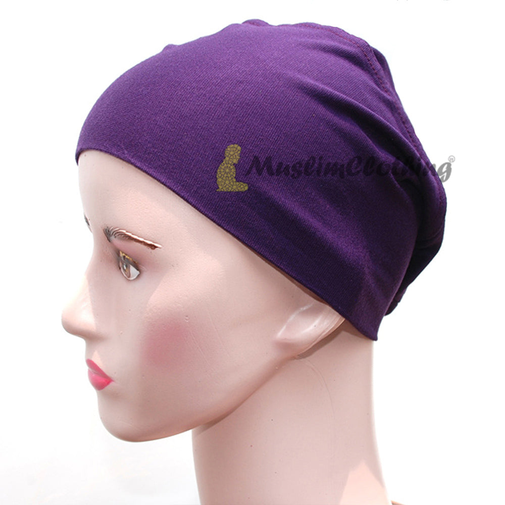 Kerudung Dalam Wanita Warna Ungu Untuk Syal Kerudung Hijab Ukuran Tunggal