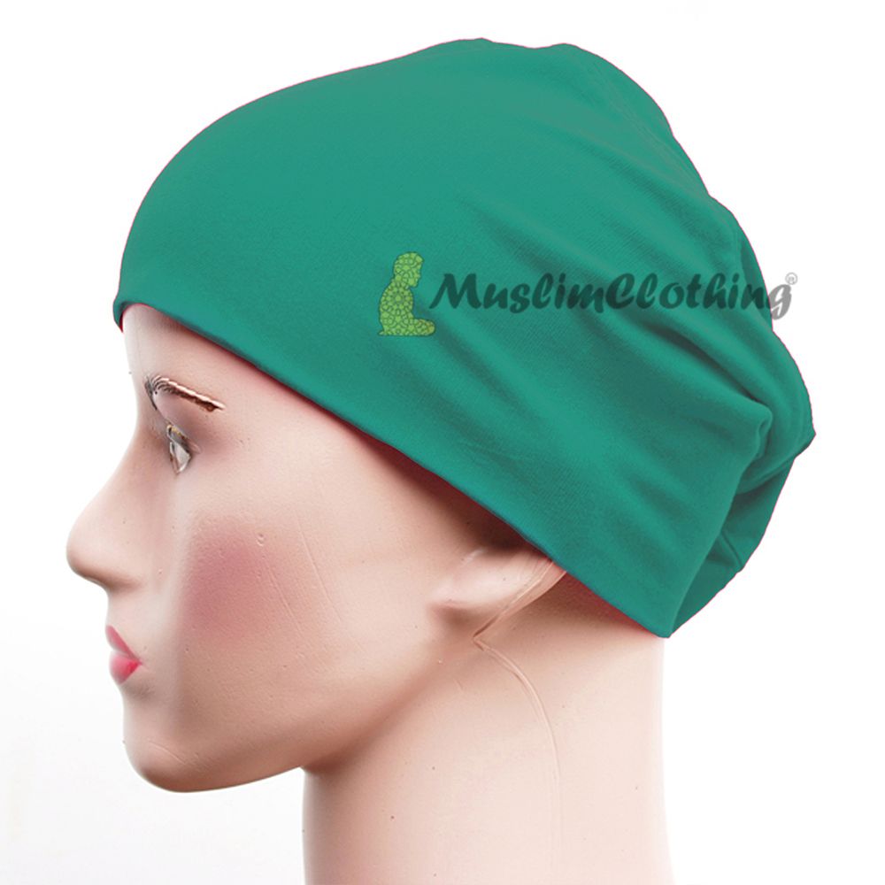 Turquoise Green Women’s Pullover Underscarf For Scarves Hijabi Veil One-Size
