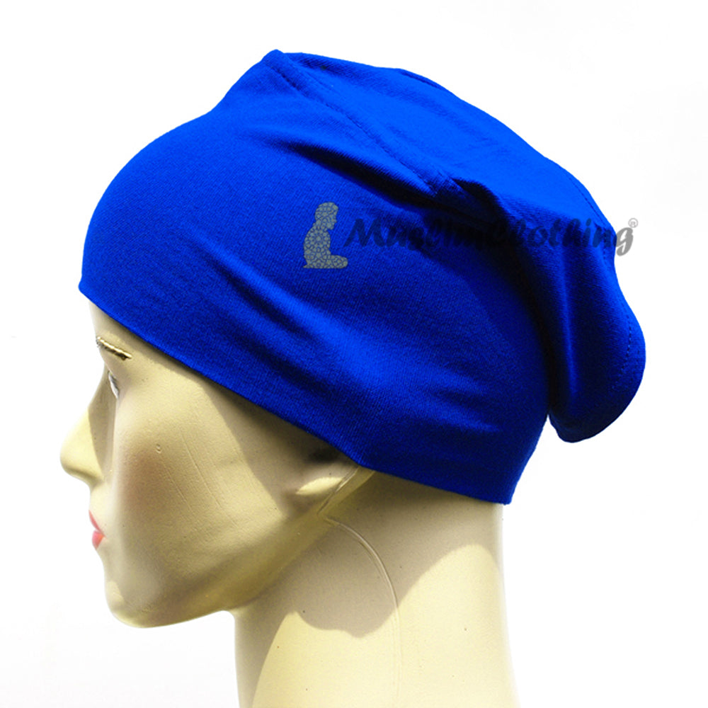 Kerudung Dalam Wanita Warna Biru Royal Untuk Syal Kerudung Hijab Satu Ukuran