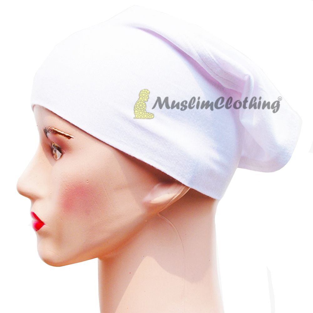 White Women’s Pullover Underscarf For Scarves Hijabi Veil One-Size