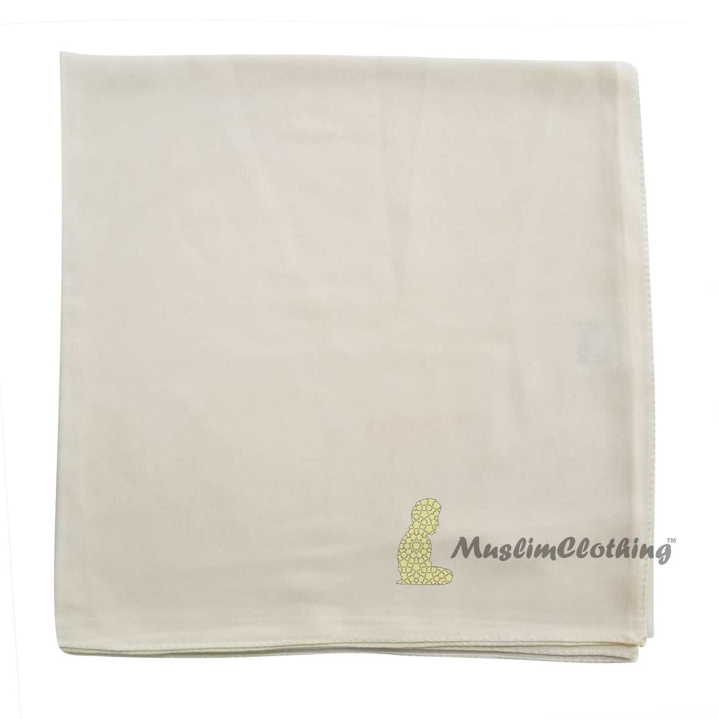 Cream Square Chiffon Scarf Hijab Kimar Hijabi From Turkey