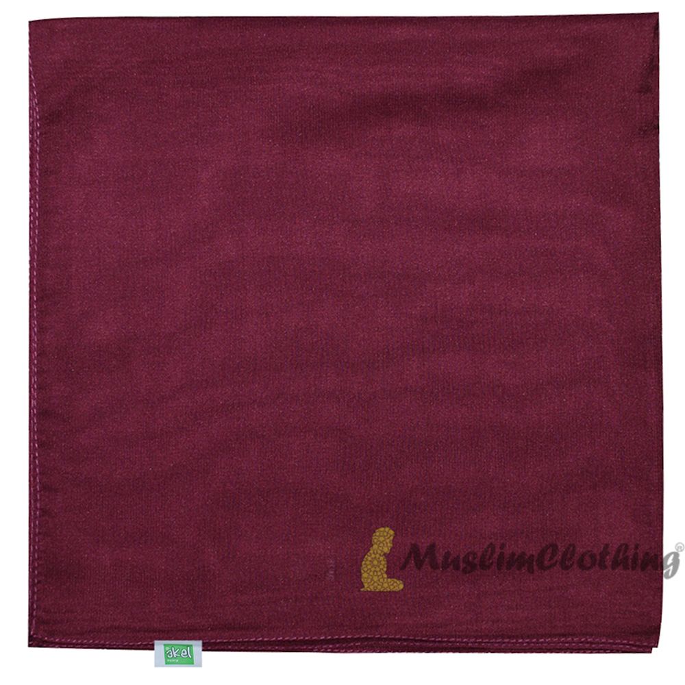 Maroon Square Chiffon Scarf Hijab Kimar Hijabi From Turkey
