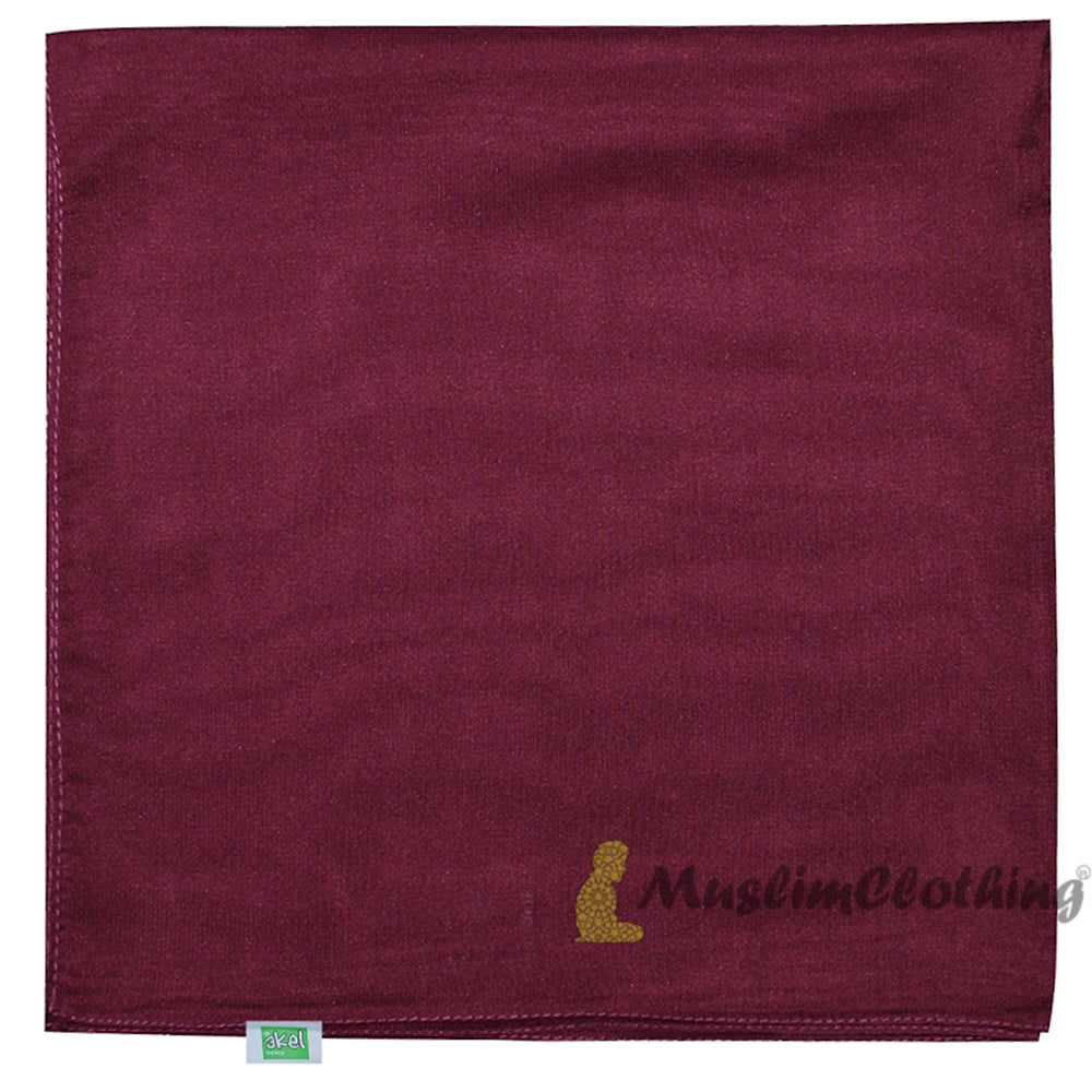 Maroon Square Chiffon Scarf Hijab Kimar Hijabi dari Turki