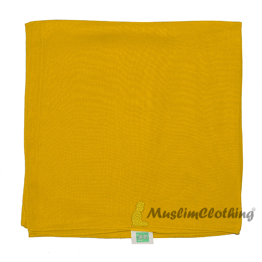 Mustard Square Chiffon Scarf Hijab Kimar Hijabi From Turkey