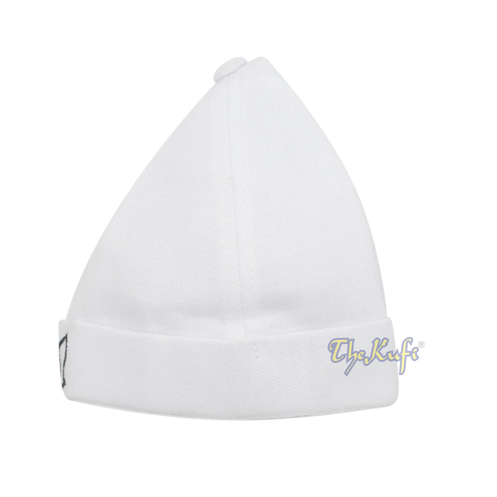 Rasulullah White Sandal Simbol Topi Besbol Tanpa Brimless Kufi Topi Muslim Boleh Laras Satu saiz