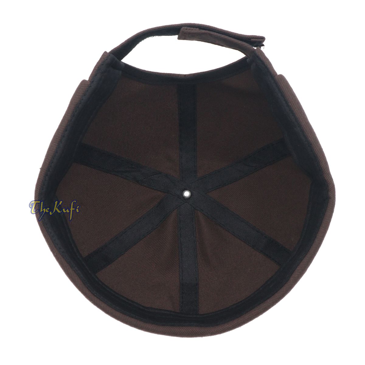 Brown brimless Baseball Cap Adjustable Strap & Velcro