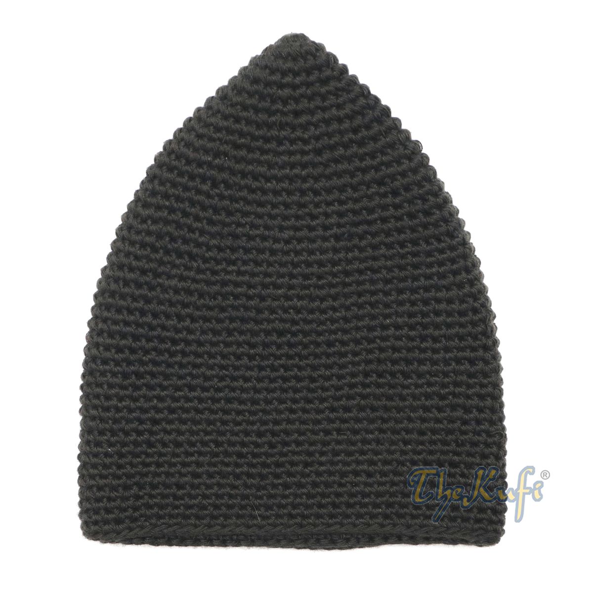 Graphite Hand-Crocheted 100% Cotton Kufi Hat Design and Comfortable Fit