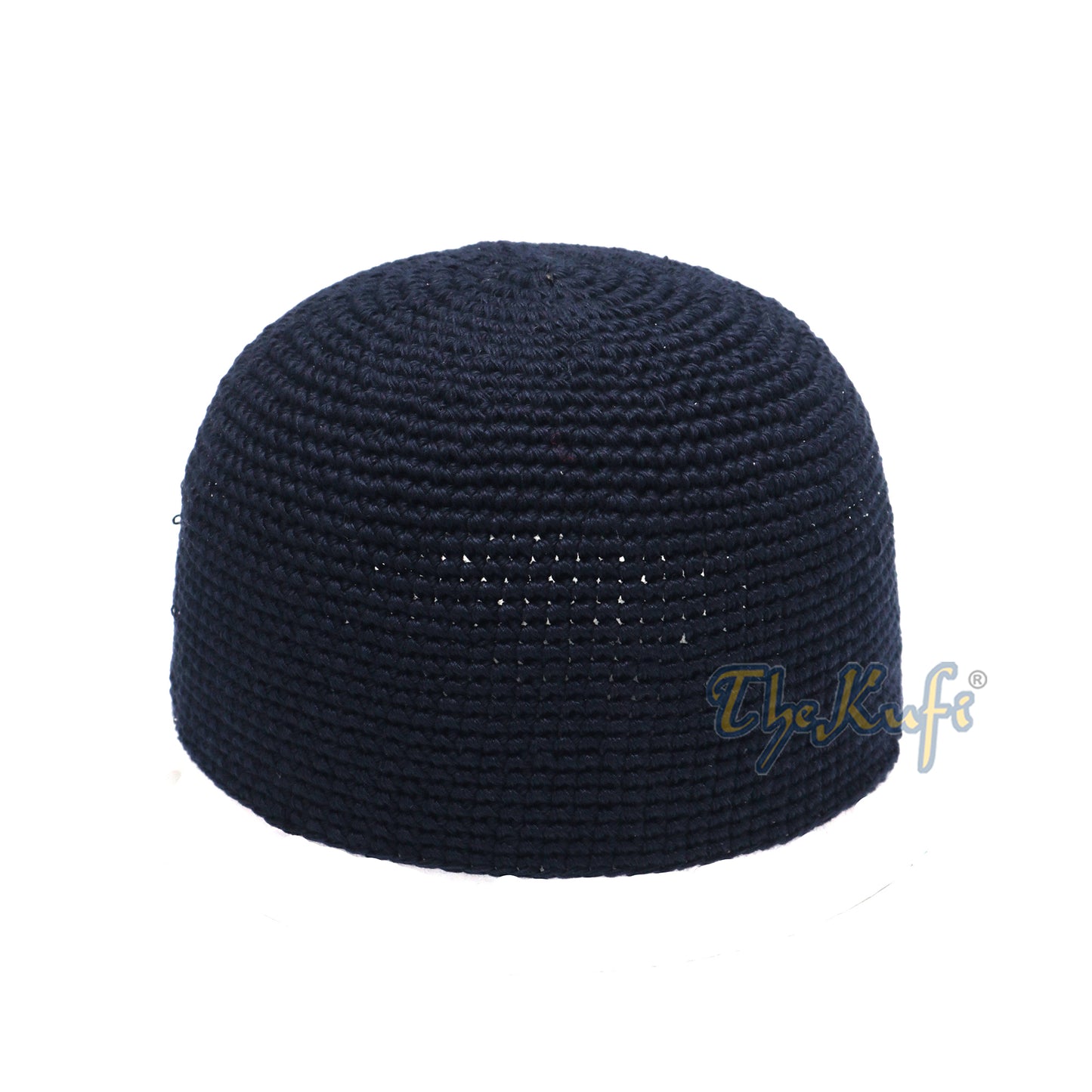Cotton Kufi Skull Cap - Extra Dark Blue Hand-crocheted Comfortable Fit Muslim Fashion