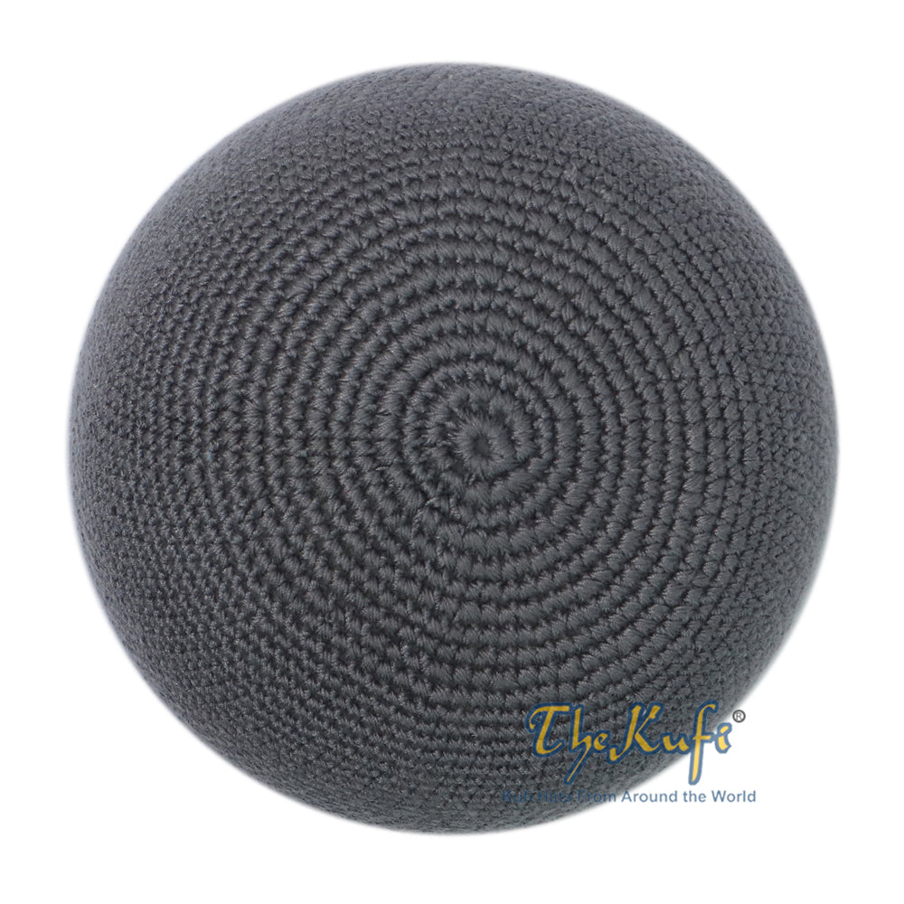 Topi Kufi Kapas Kelabu Polos Kaitan Tangan 100% Rekaan Unik dan Sesuai Selesa