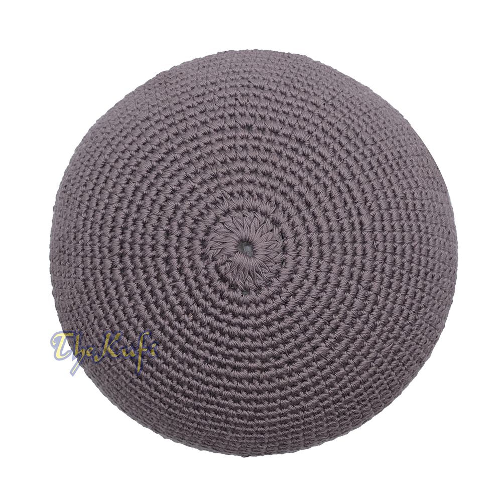 Graphite Gray Hand-Crocheted 100% Cotton Kufi Hat Design and Comfortable Fit