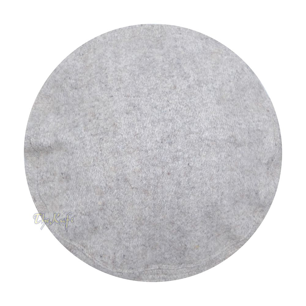 Afghani Hat Light Gray Stretchable Faux Wool Pakol Mujahidin Soft Traditional-style Kufi