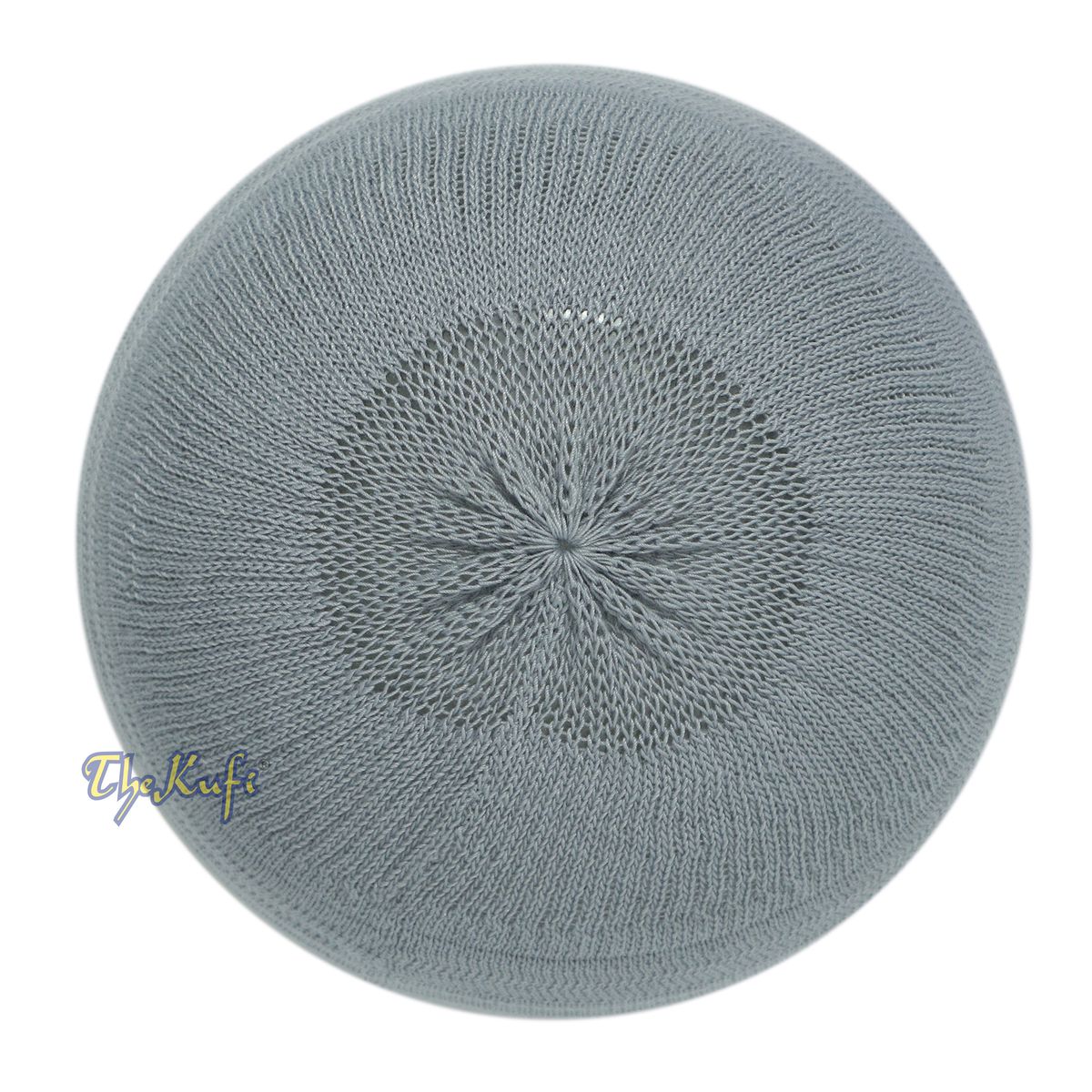 Gray Cotton Stretch-Knit Material Kufi Hat Comfortable Skull Cap