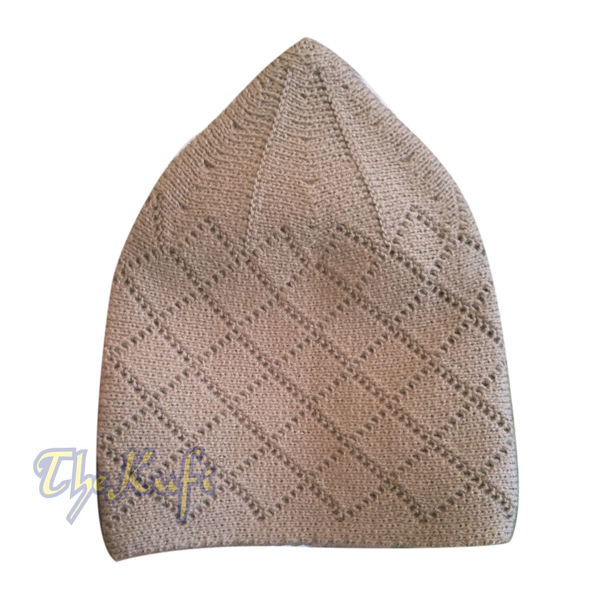 Skull Cap Kufi For Winter – Light Brown Acrylic 2-3 mm Thick Turkish Beanie