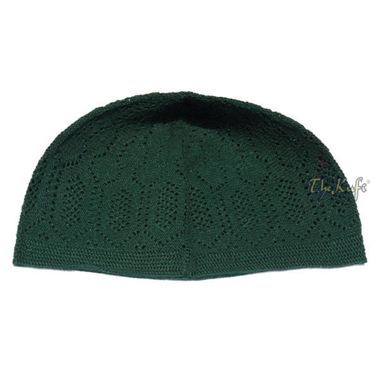 Topi Tengkorak Kufi Turki Terbuka Kapas Takke Hijau Tua