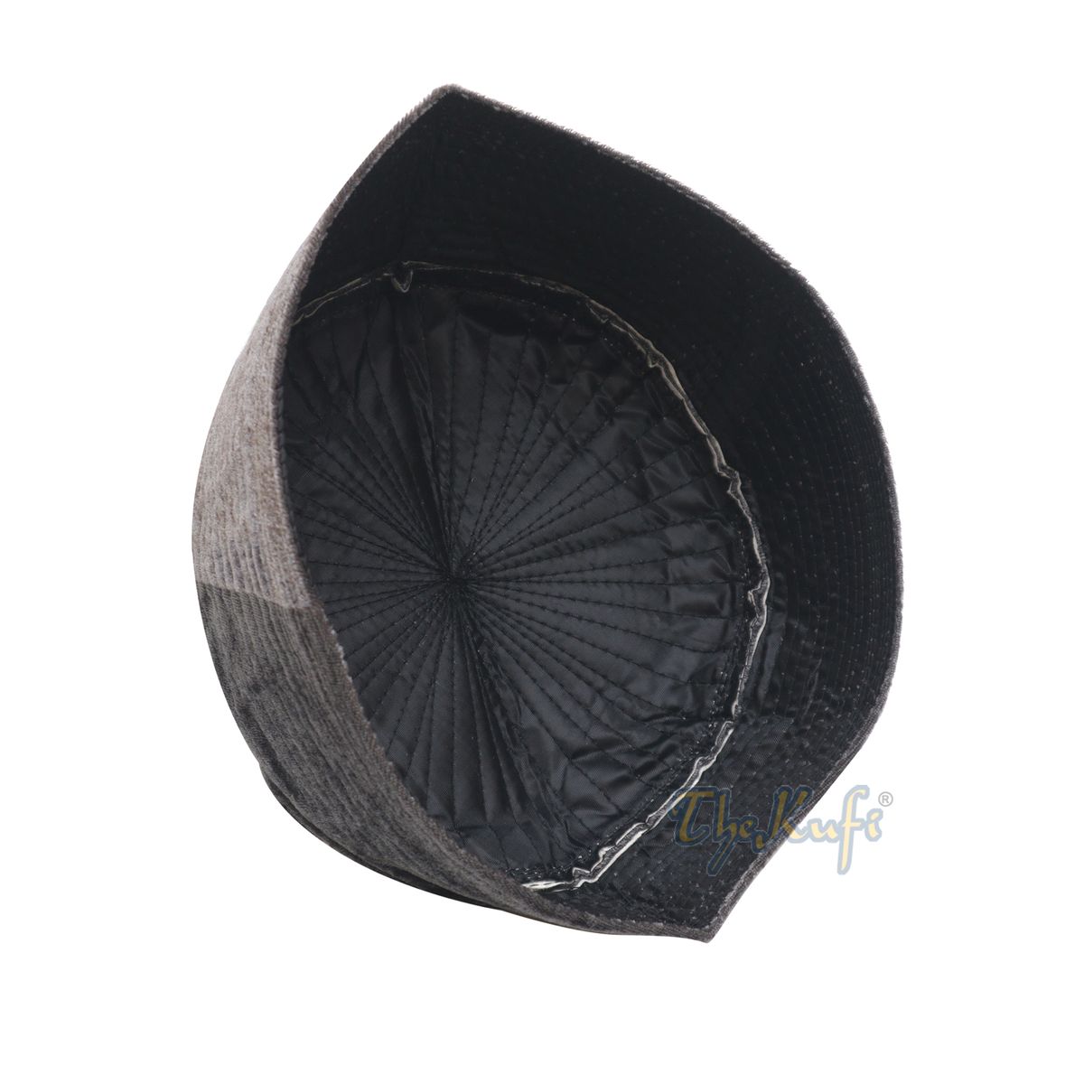 Gray Semi-Rigid Velveteen Bani Hasyim Kufi Hats