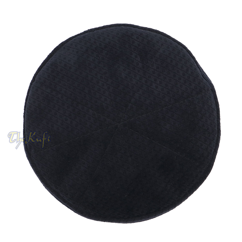 Topi Kufi Separa Tegar Baldu Licin Biru Tua Tudung Solat Takke Turki