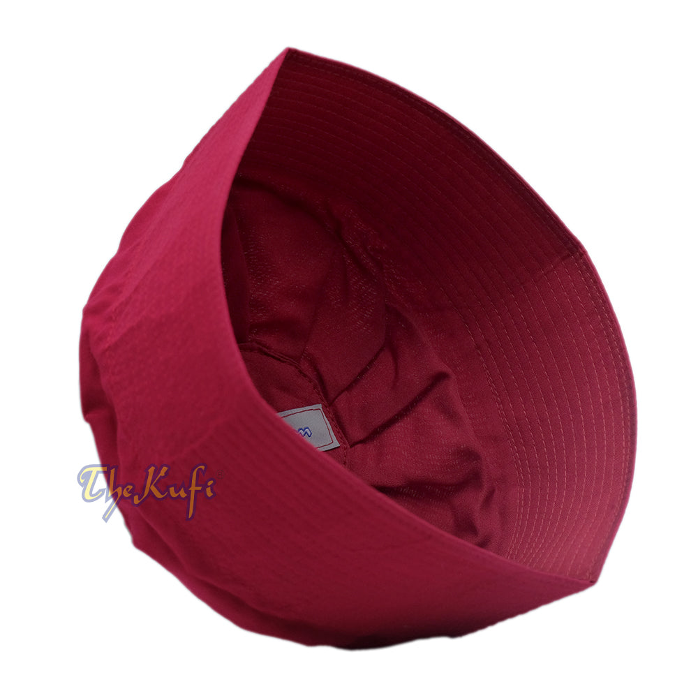 Kain Maroon Ijazi Lipit-Topi Katun Campuran Kufi Topi Sholat