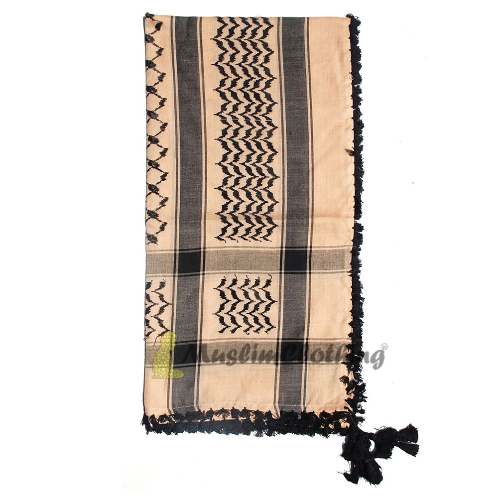 Brown & Black Keffiyeh Men’s Arafat Scarf Shawl Turban Sorban Shawl Turban Sorban