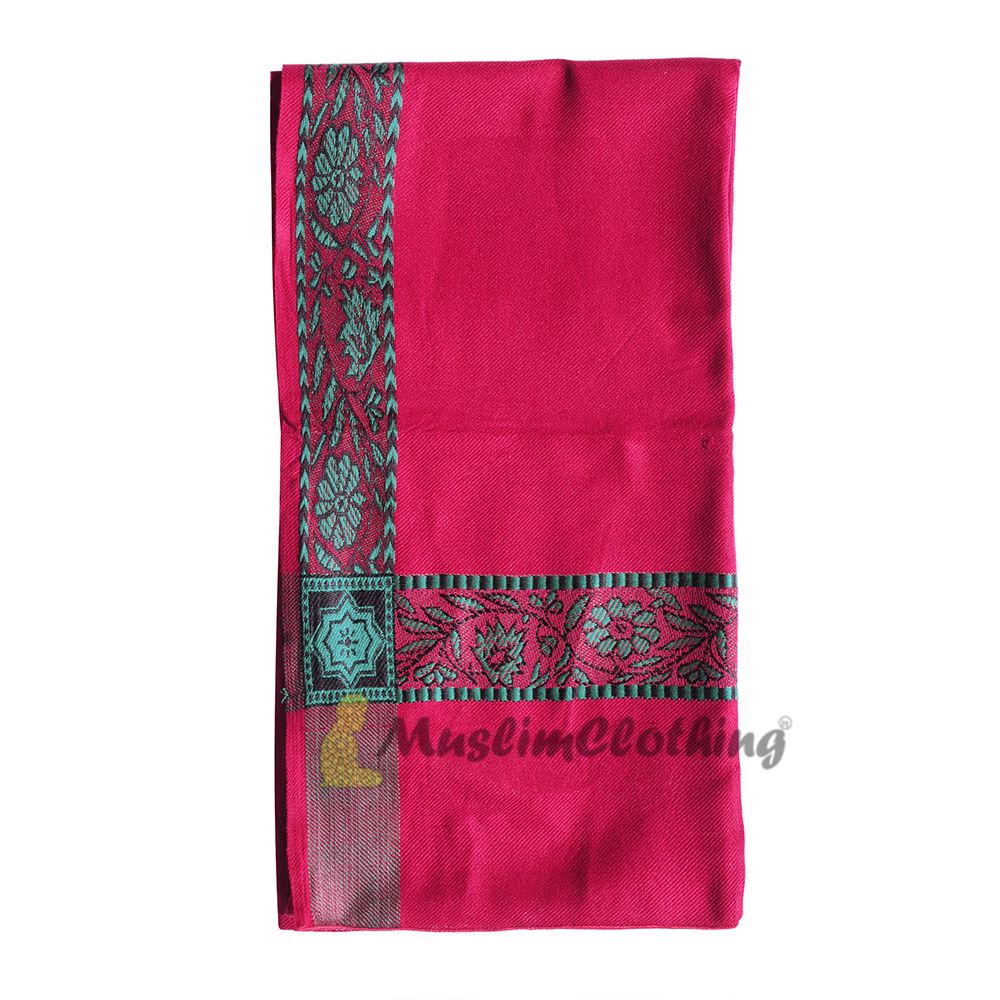 Maroon Kashmiri Yemeni Habaib Men’s Scarf Wrap Turban 56x203cm