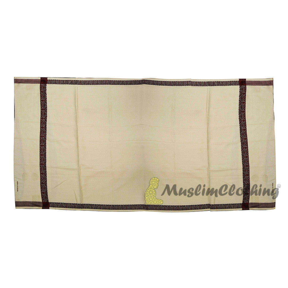 Light Khaki Kashmiri Yemeni Habaib Style Men's Shawl 100x180cm