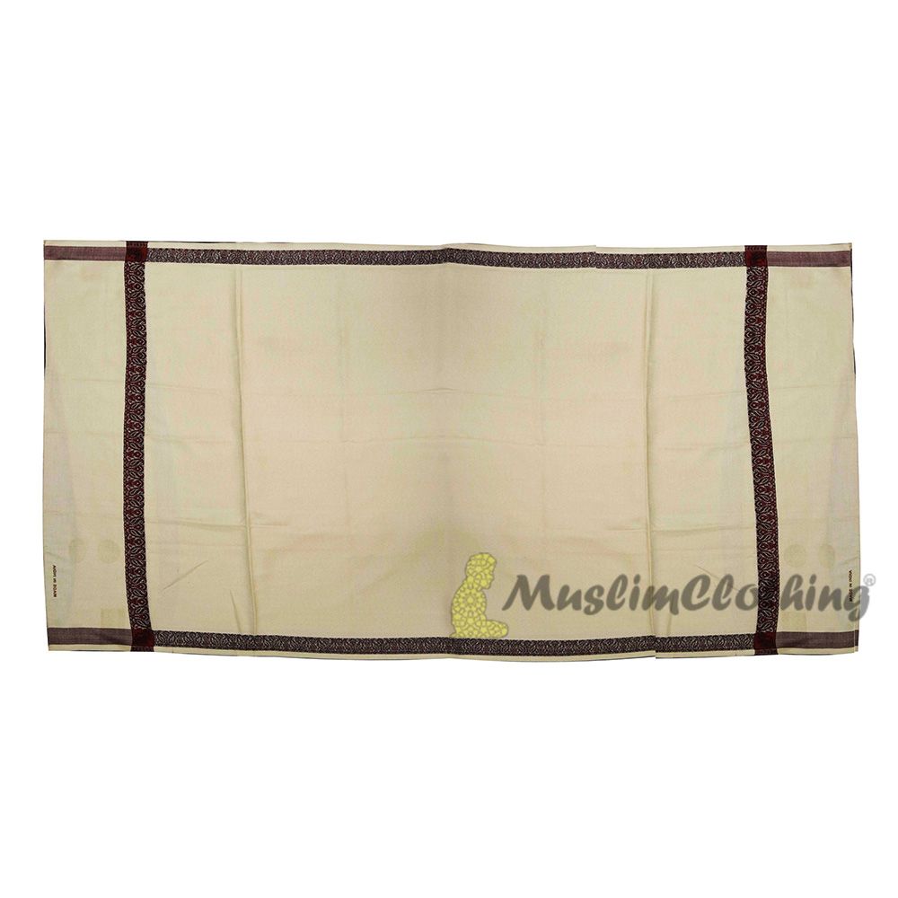 Light Khaki Kashmiri Yemeni Habaib Style Men’s Shawl 100x180cm