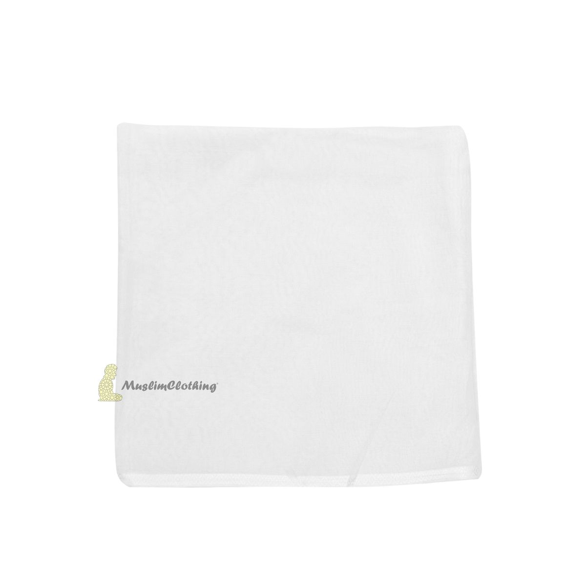 Plain White Muslim Men’s Soft Lightweight Shawl Scarf Voile Almas