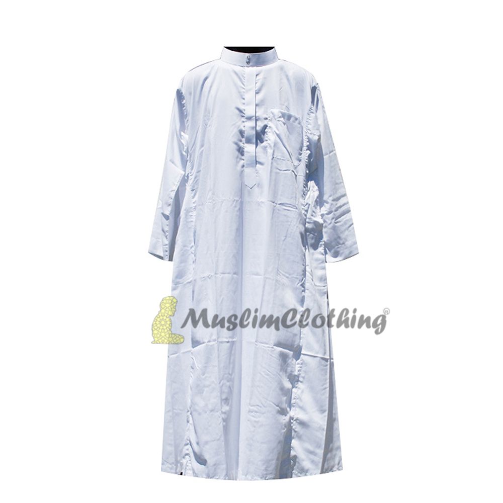 Islamic Long White Men’s Thoub Thowb Clothing Robe Dishdash 2XL